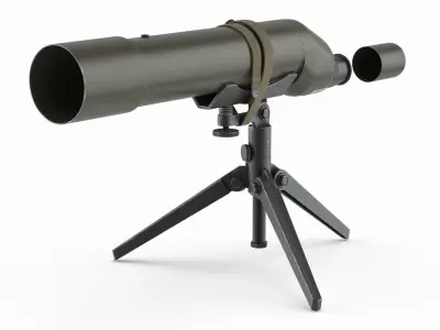 M49 Spotting Scope with Tripod Military Optic 3D model
