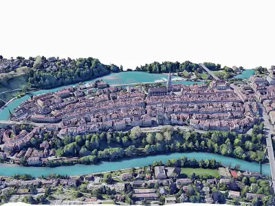 The old city of Bern Low-poly 3D model