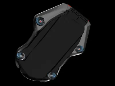 Air machine hover car 3D model