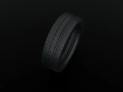 Detailed tire model 3D model