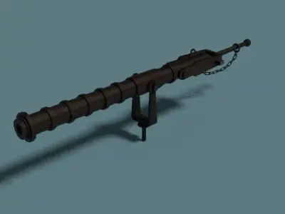 Cannon Falconete Low-poly 3D model