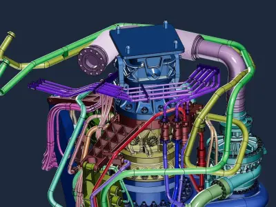 SpaceX Raptor 1 engine 3D print model