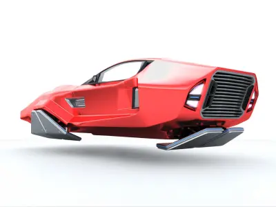 Hover sport car 3D model