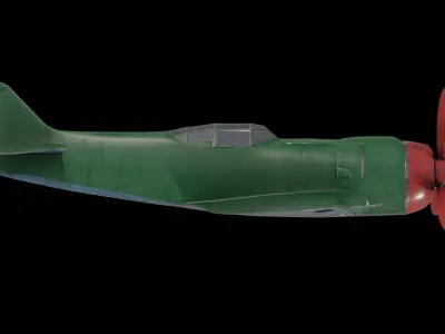 Airplane from World War II Lavochkin 5 3D model