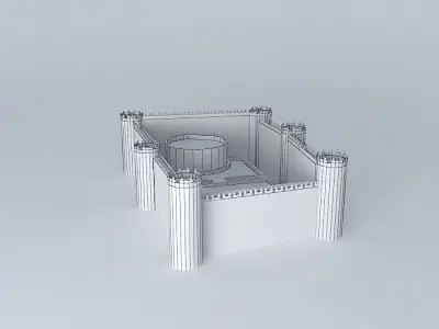 Building that was once the castle 3D model