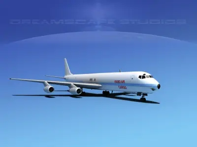 Douglas DC-8-63F Kabo Air Cargo 3D model