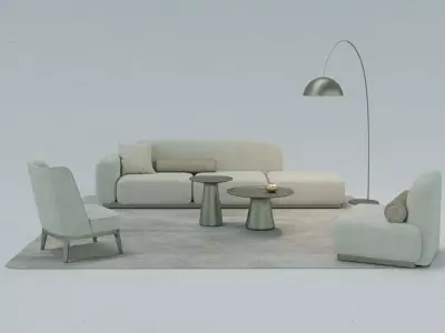 CozyLoungeChairs FurnitureVol1-A4 3D model