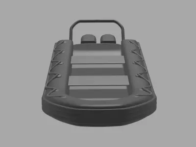 Dinghy boat Low-poly 3D model