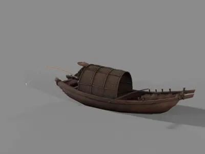 Fisherman  Low-poly 3D model