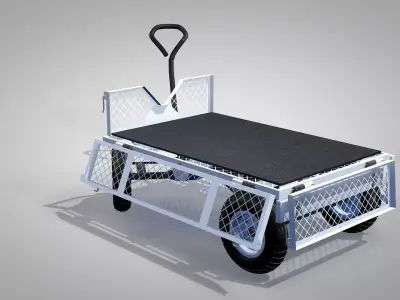 Cargo Cart White  3D model