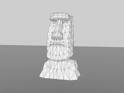 Moai Statue LowPoly 3D model