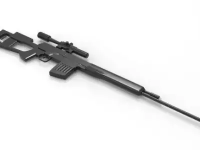 Dragunov Sniper Rifle Free 3D model