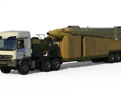 Iranian ballistic missile Emad 3D model