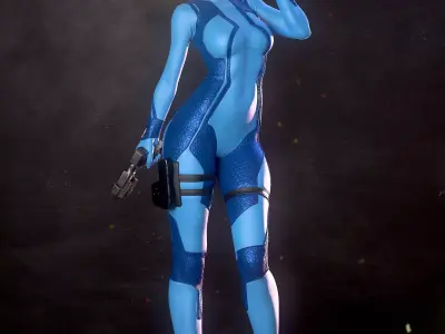 Metroid Samus Aran - With 3D print model
