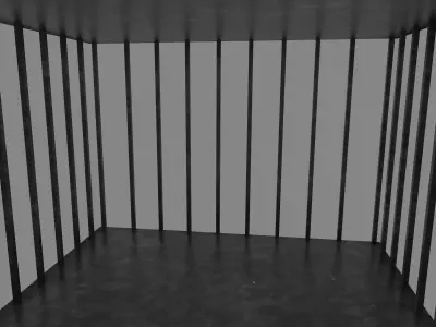 Prison Cage Low-poly 3D model