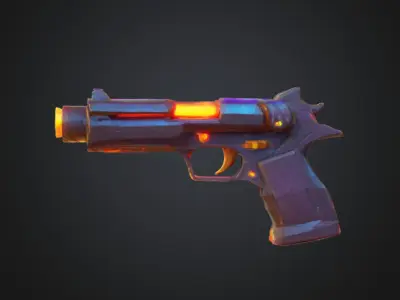 Laser pistol Free 3D model