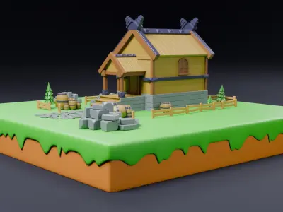 Viking house 02 3D model