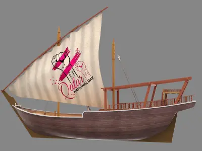 Qatar Traditional Boat 3D Model purchase