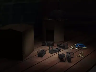 Reddot scope Free low-poly 3D model