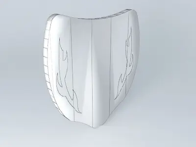 shield white yellow Free 3D model