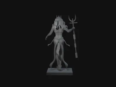 ocean goddess character print Free 3D model