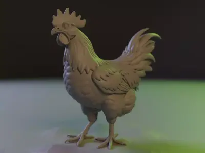 Rooster 3D print model
