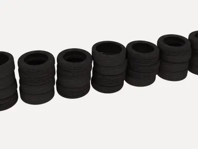 tires pile 1 3D model