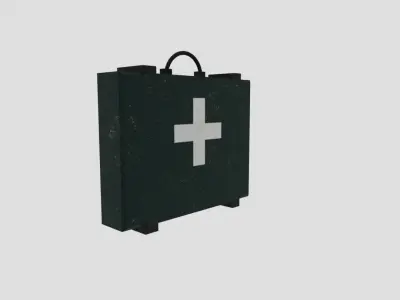 First aid kit Low-poly 3D model