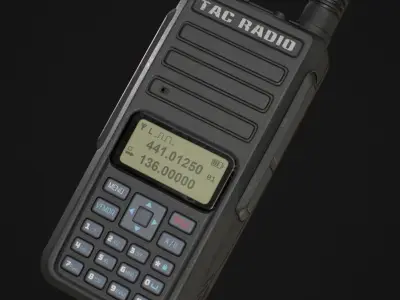  Military Walkie Talkie Low-poly 3D model