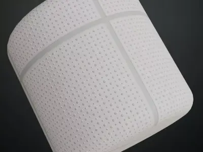 Acoustic Ceiling Panel with Strips PBR Seamless Texture
