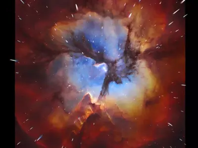 Trifid Nebula 3D model