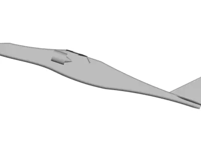 Stratolaunch fighter jet flying 3D model