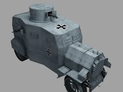 EHRARDT  E-V 4   ARMOURED CAR 3D model