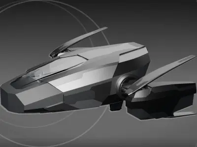 Spaceship futuristic looking robot 3D model