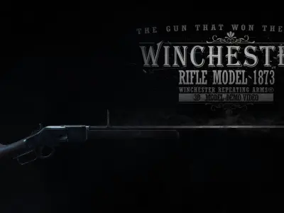 Winchester 1873 Low-poly 3D model