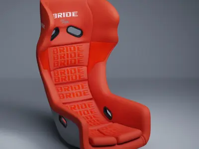 BRIDE MAXIS III Racing Bucket Seat Low-poly 3D model