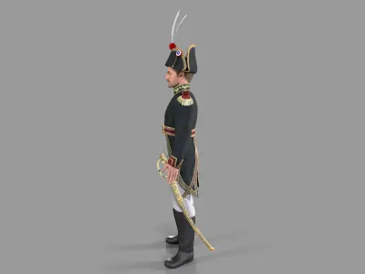 SOLDIER FRENCH Low-poly 3D model