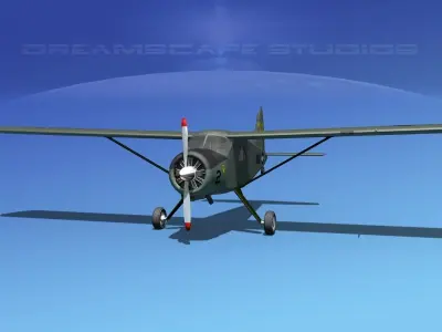 Dehaviland DH-2 Beaver US Army 4 3D model