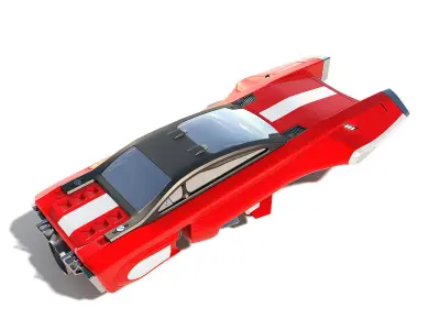 Flying racing car 3D model