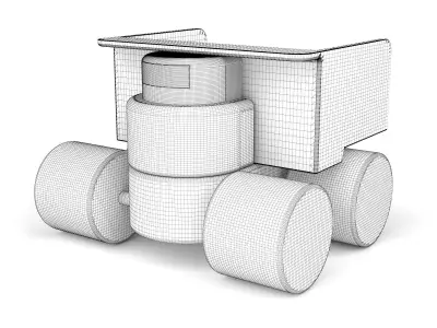 Children toy plasticky truck 02 3D model