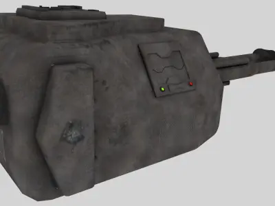 Sci-fi gun turret Free 3D model