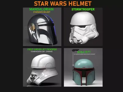 STARWARS HELMETS 3D Model Collection
