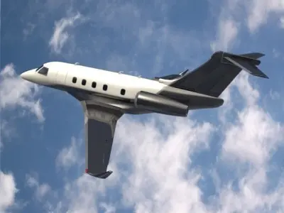 Embraer Legacy 450 business jet 3D model