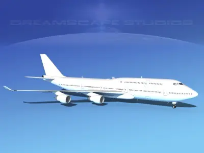 Boeing 747-8I Unmarked  3D model