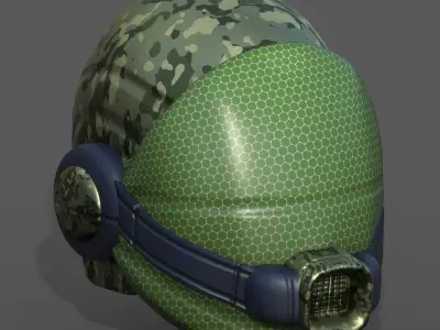 Gas mask helmet scifi fantasy armor hats military Low-poly Low-poly 3D model