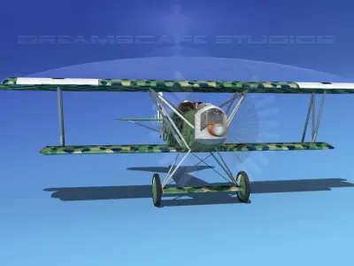 Fokker D-VII V07 Luftwaffe 3D model
