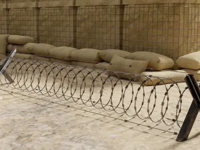 Military Trench Tower 3D model