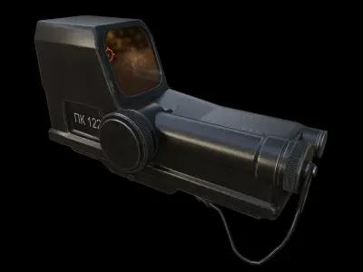 Soviet Weapon Optics Set 1-3 Low-poly 3D model