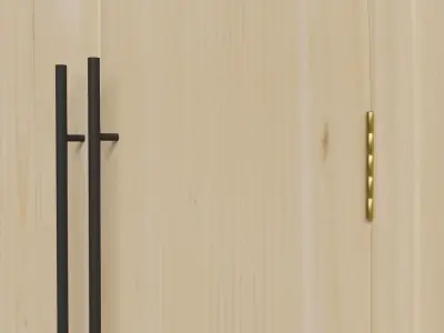 Wooden Bar Cabinet Free 3D model