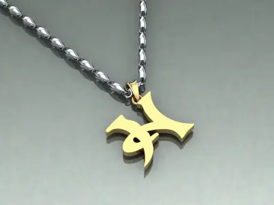 Pendant H-h1 3D print model